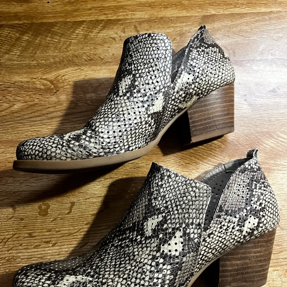 Baretraps Python Leather Slip On Bootie - image 3